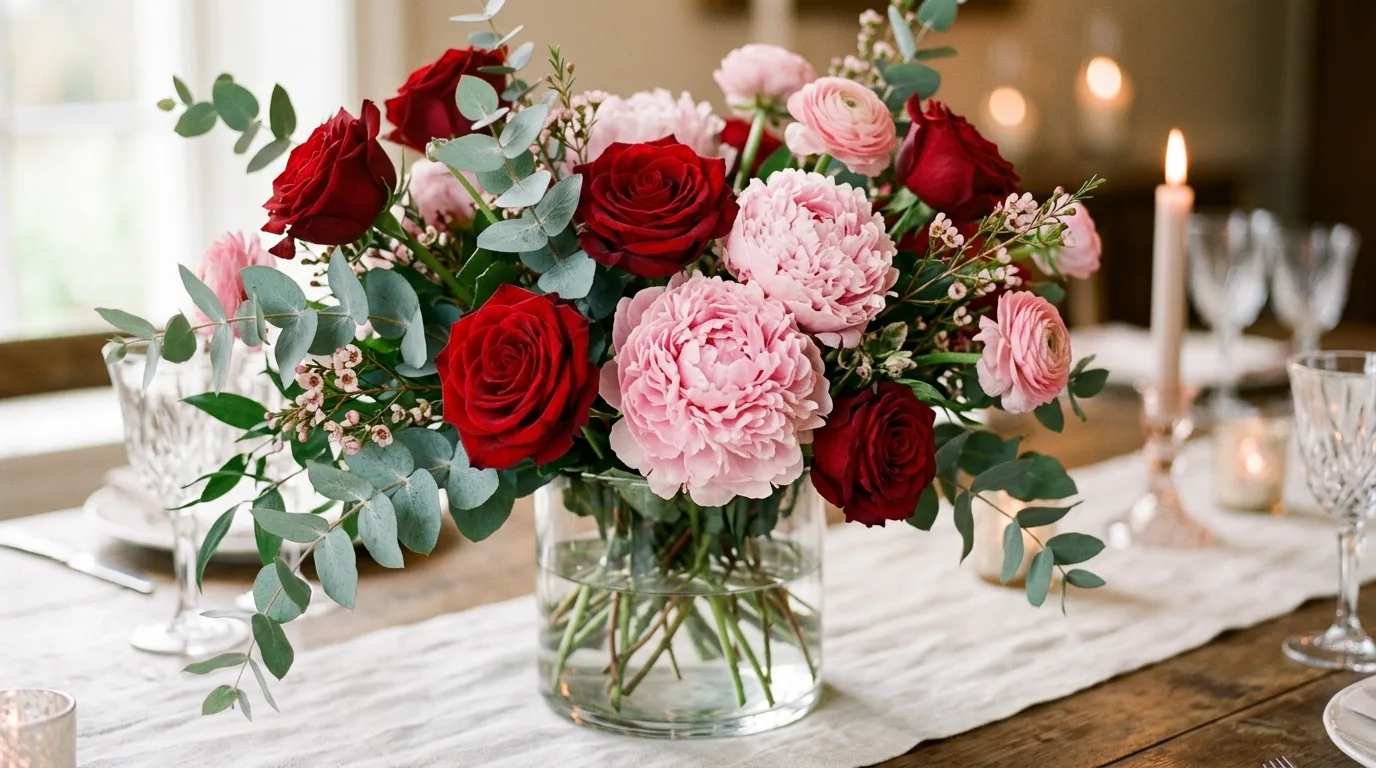 Use candlelight generously for 10 Romantic Valentine's Day Table Decor Ideas for Date Night In