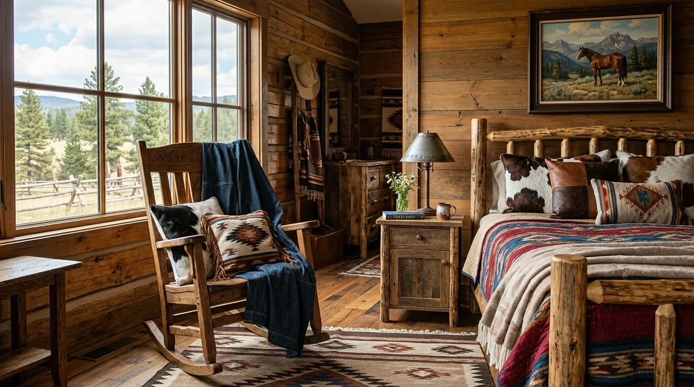 Choose lantern-style lighting for 13 Rustic Cowgirl Bedroom Ideas with Western Flair