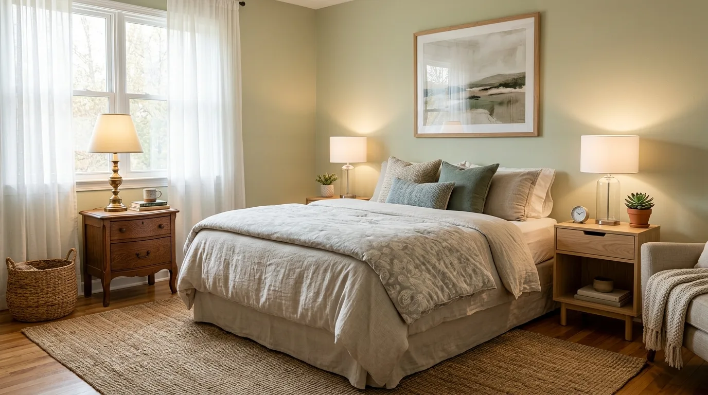 Let the room style guide the decision for 12 Helpful Tips on Whether Bedroom Nightstands Should Match