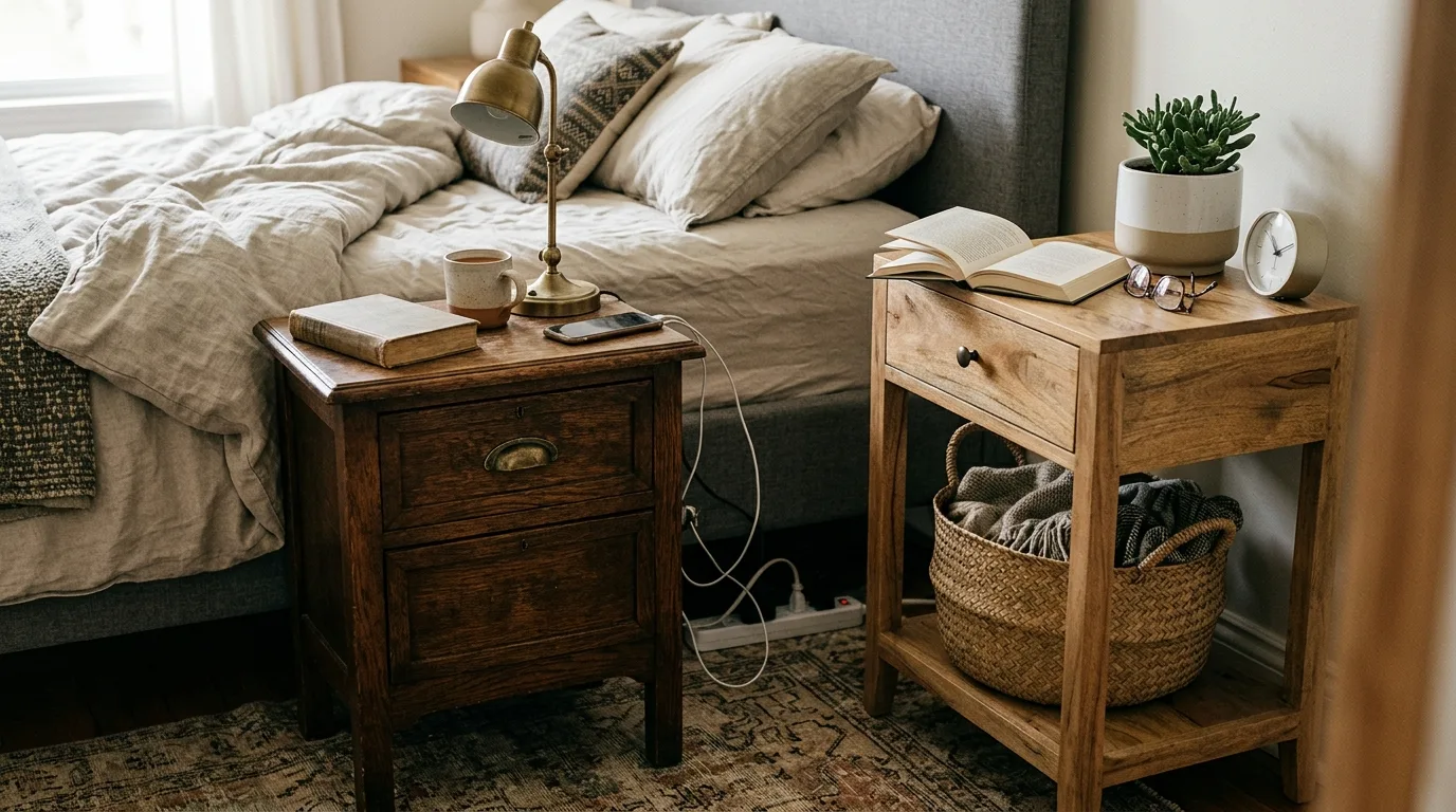 Prioritize function when needs differ for 12 Helpful Tips on Whether Bedroom Nightstands Should Match