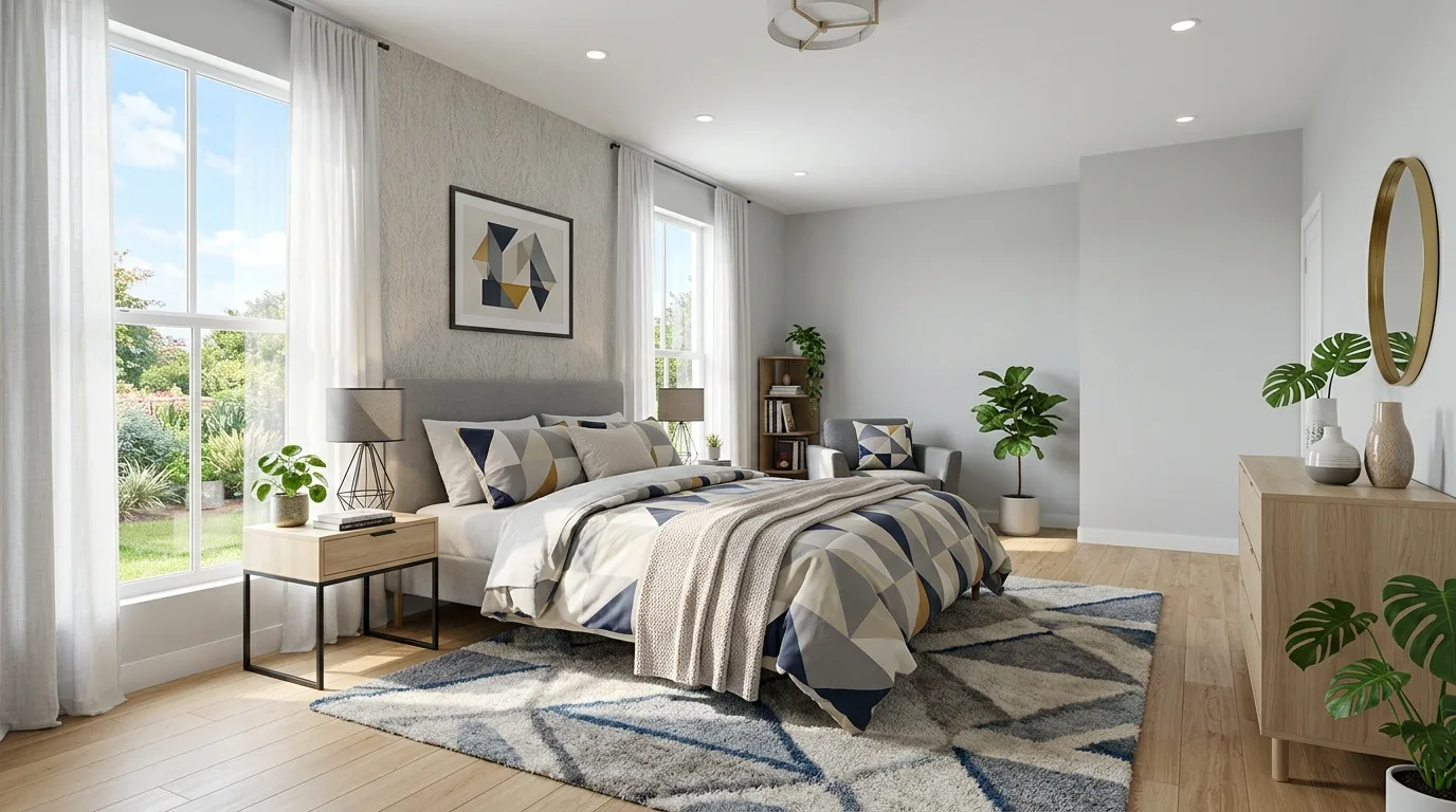 Add subtle luxury through lighting for 12 Chic Single Woman Bedroom Ideas to Celebrate Independence