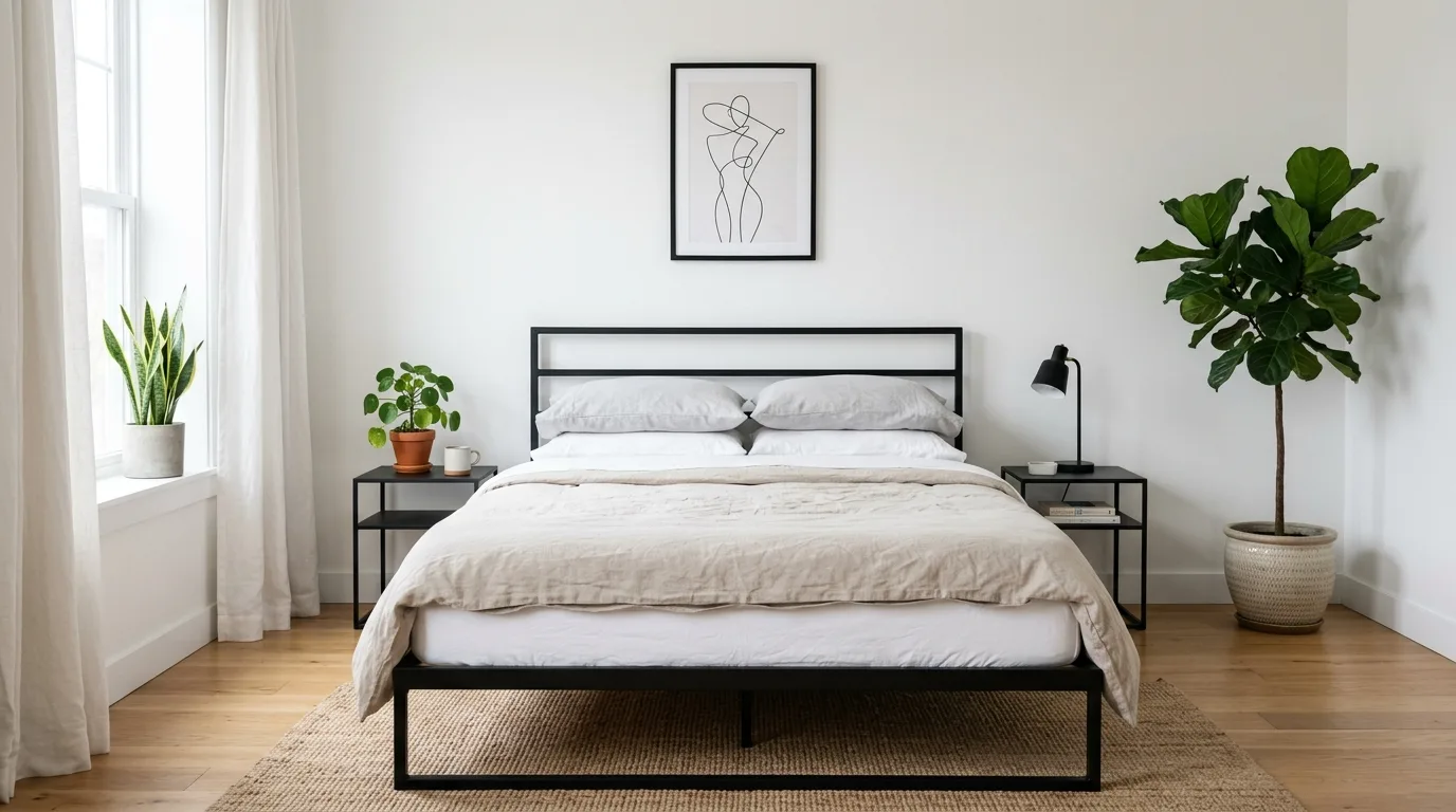 Finish with a little softness for 10 Sleek Modern Bedroom Ideas for a Minimalist Vibe