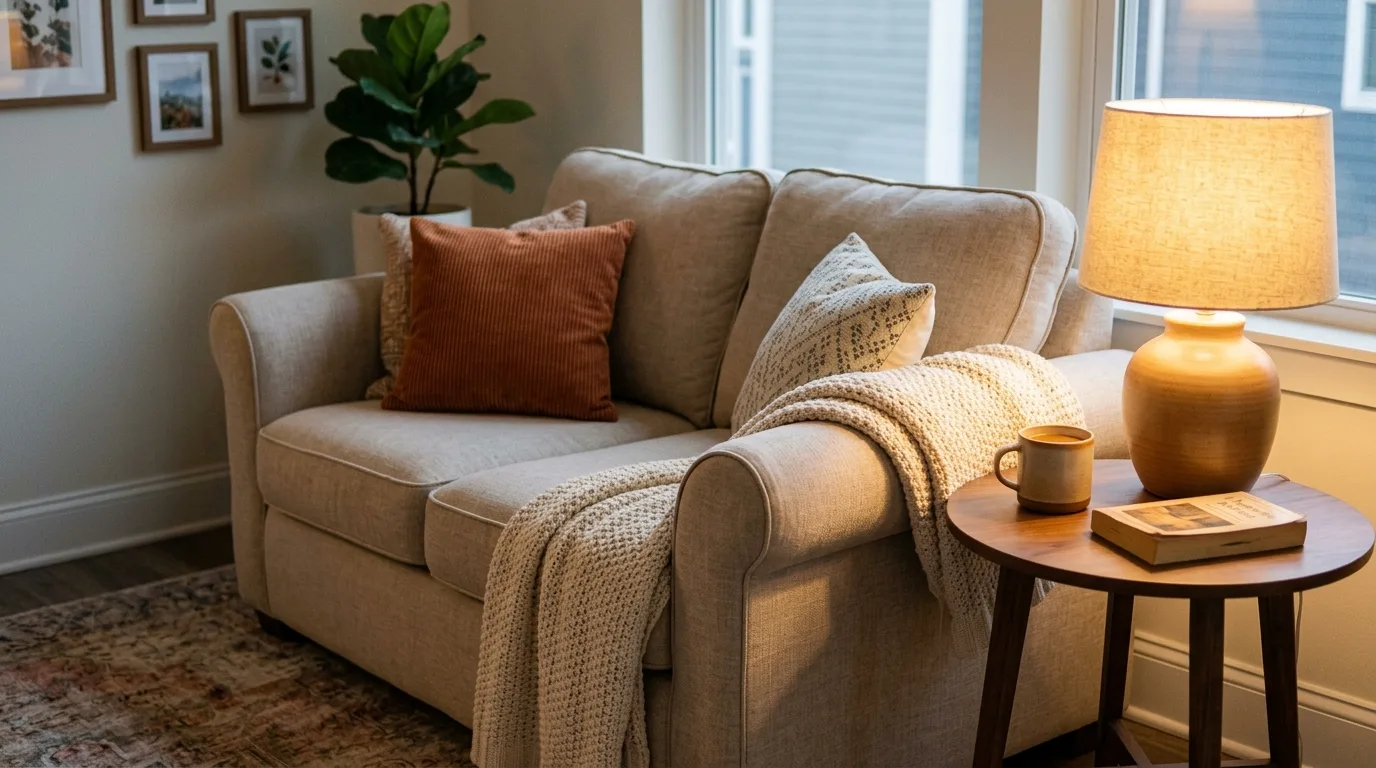 Scale down the seating for 13 Genius Ways to Maximize Small Living Room Decor and Layout