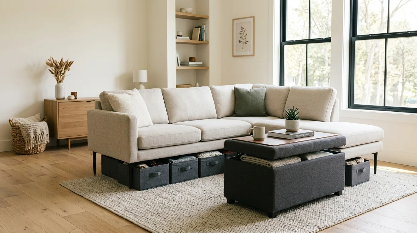 Hide clutter aggressively for 14 Small Living Room Ideas That Feel Surprisingly Spacious