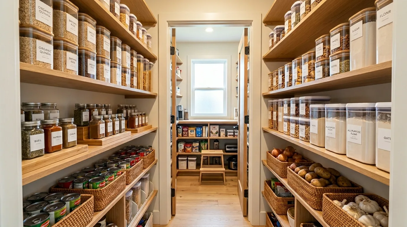 Leave a little breathing room for 12 Efficient Small Walk-In Pantry Ideas for Maximum Storage