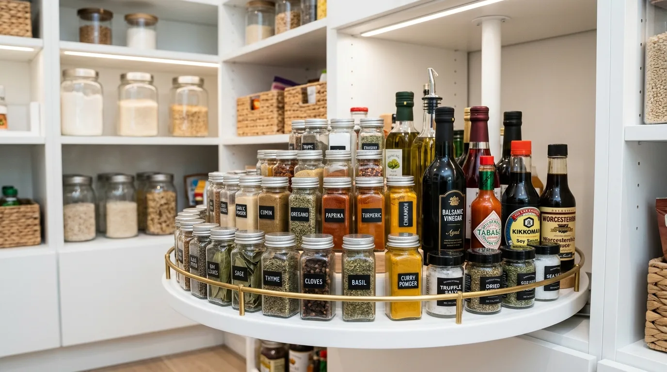 Use baskets for potatoes and onions for 12 Efficient Small Walk-In Pantry Ideas for Maximum Storage