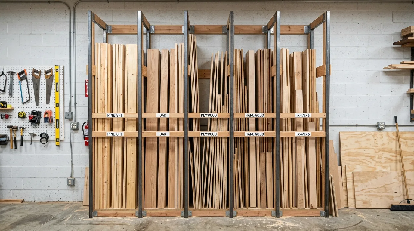 Mix hooks, shelves, and cabinets for 13 Smart Garage Organization Ideas Using Vertical Wall Storage