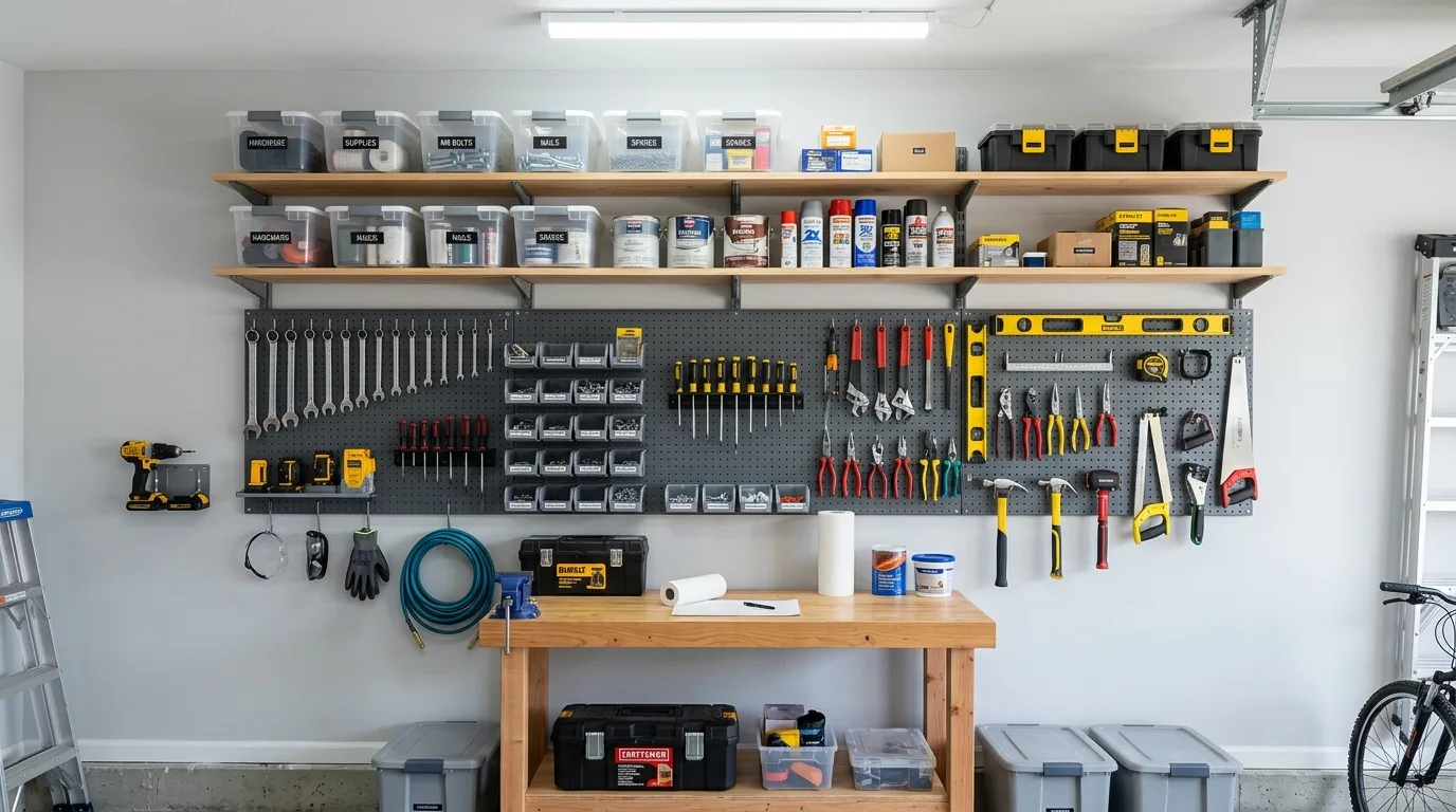 Design for maintenance, not just a reset for 13 Smart Garage Organization Ideas Using Vertical Wall Storage