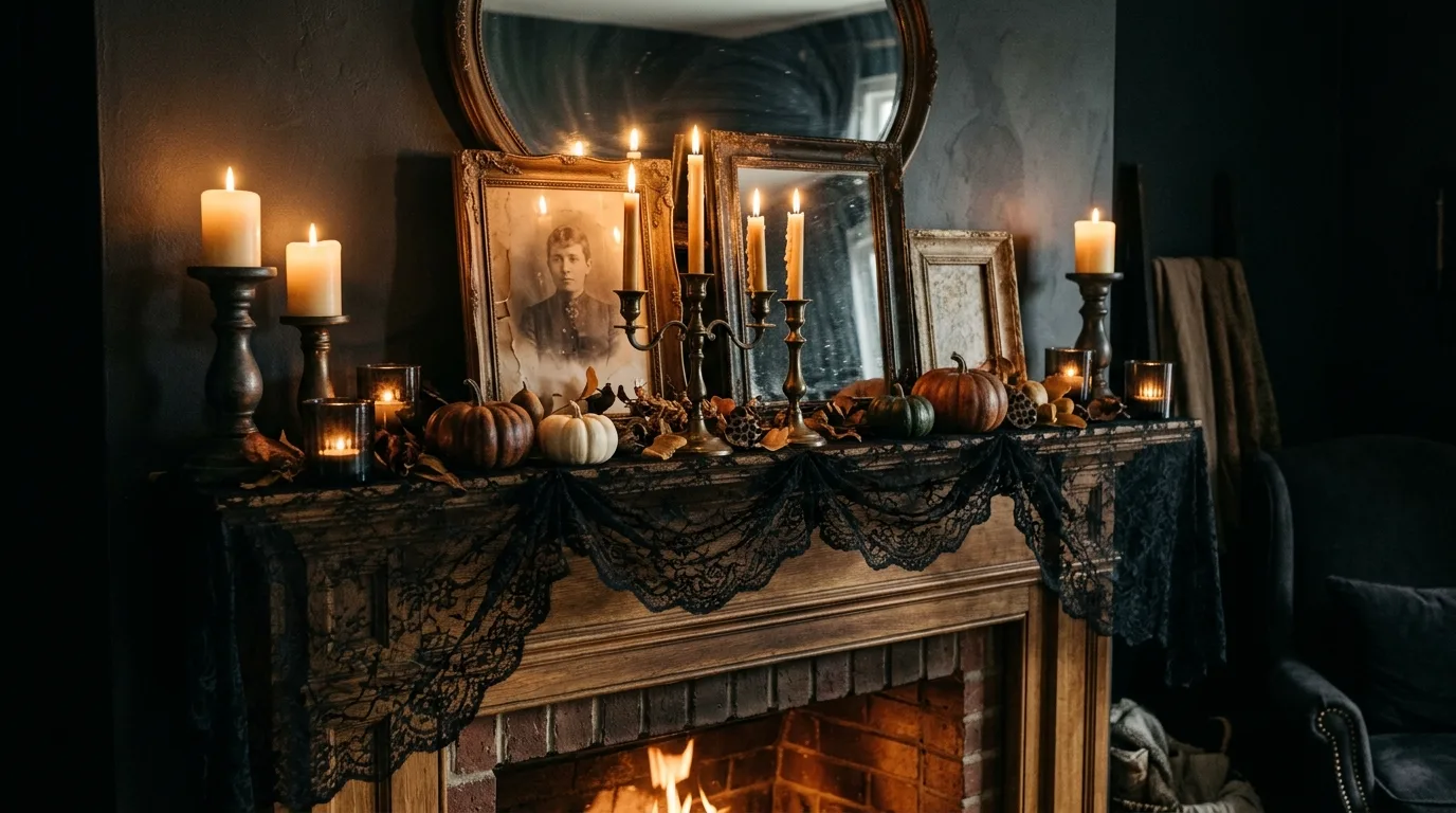 Bring in antique-inspired pieces for 11 Spooky Halloween Decor Ideas for an Elegant Haunted Home