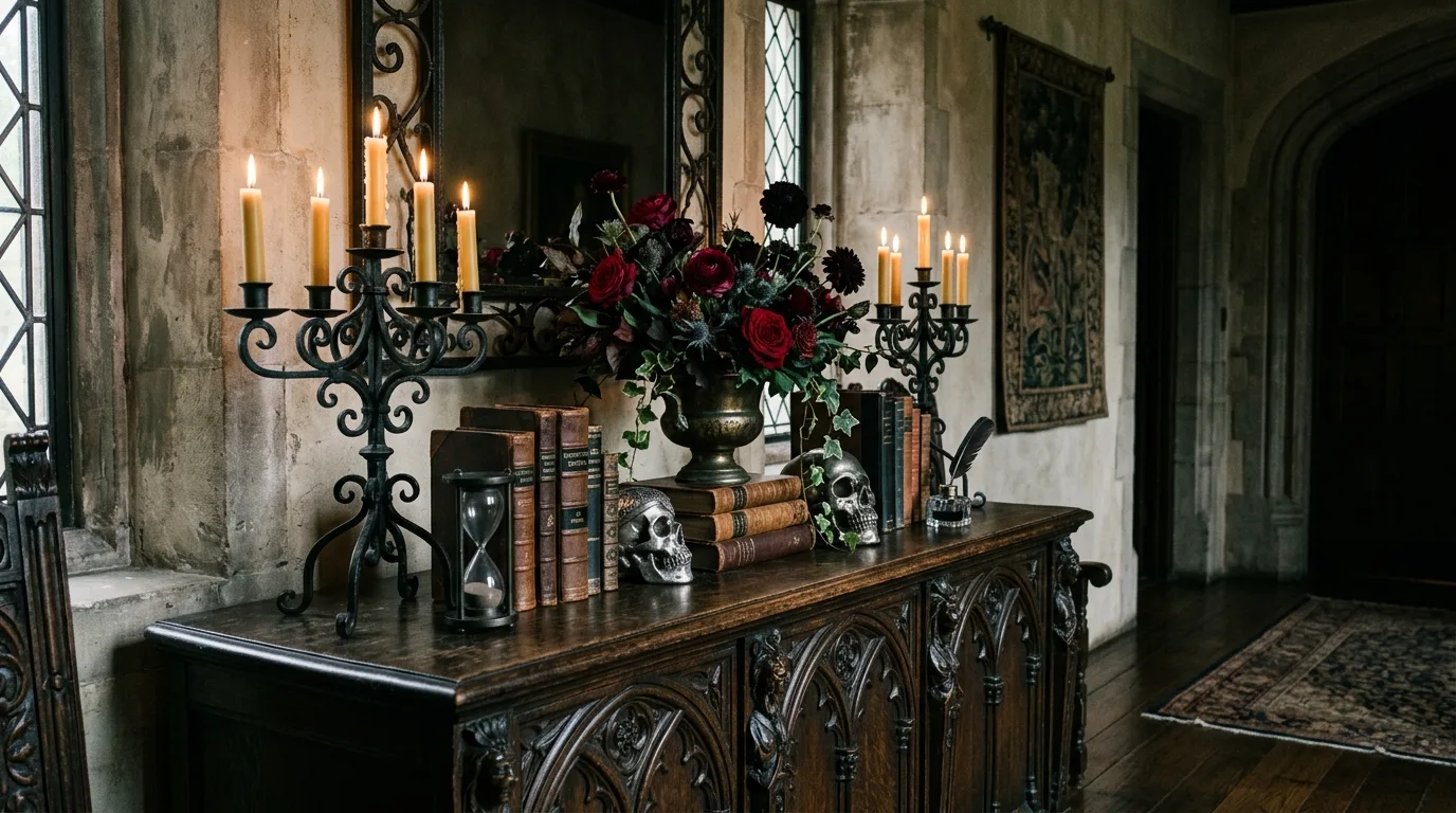 Let shadows be part of the design for 11 Spooky Halloween Decor Ideas for an Elegant Haunted Home