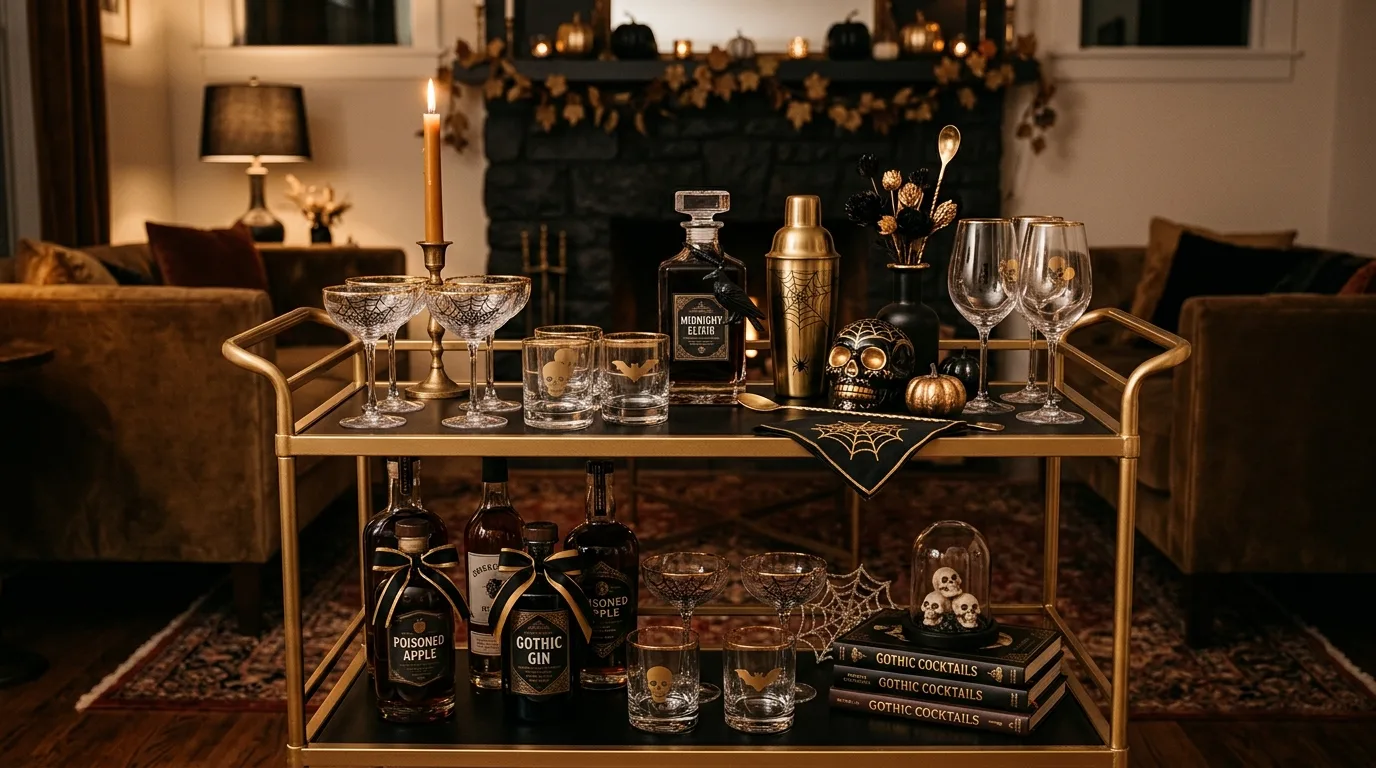 Use lace, velvet, or rich texture for 11 Spooky Halloween Decor Ideas for an Elegant Haunted Home