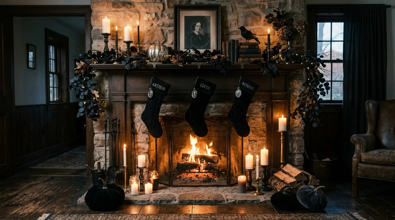 Style smaller surfaces with restraint for 11 Spooky Halloween Decor Ideas for an Elegant Haunted Home