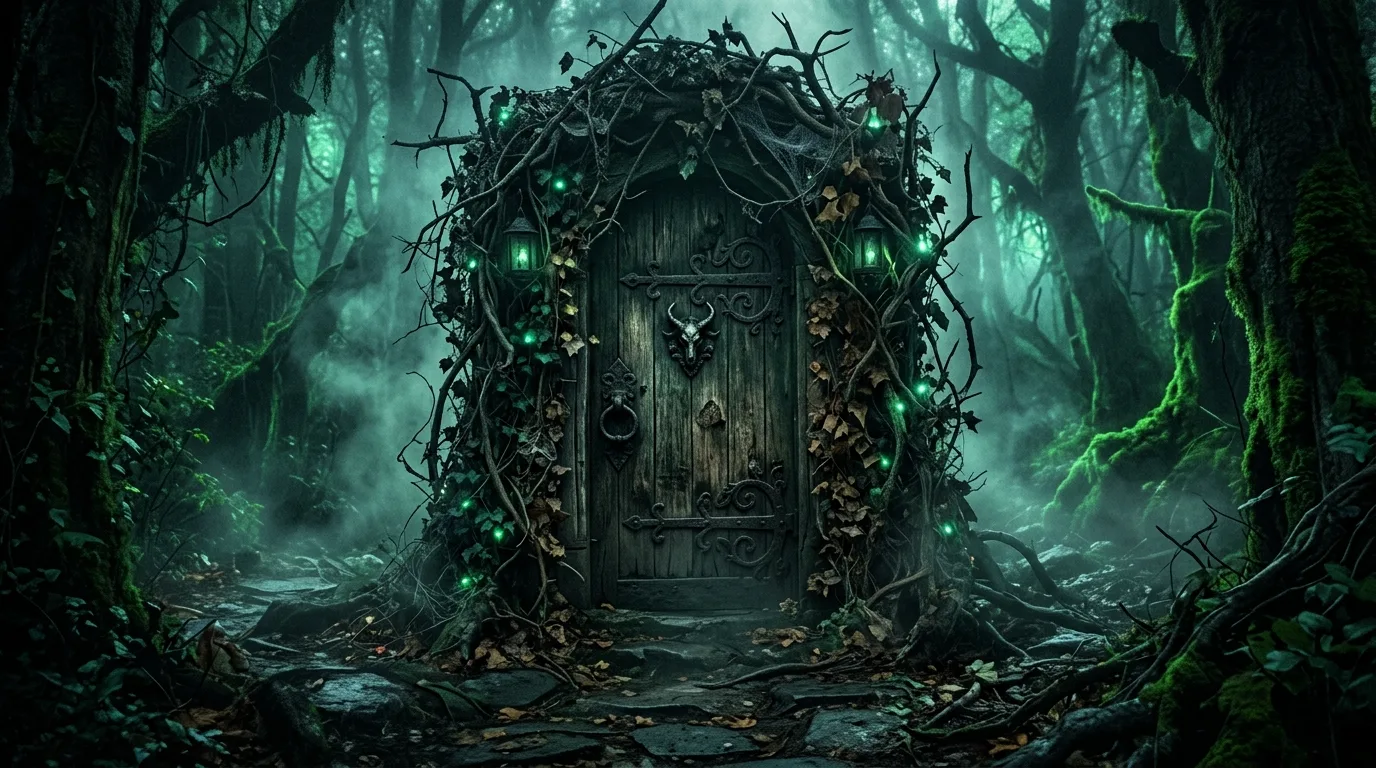 Match the decor to your comfort level for 14 Spooky Halloween Door Decor Ideas to Greet Trick or Treaters