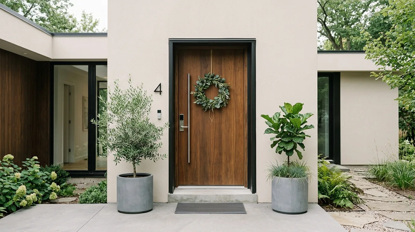 Try a basket door hanger for 14 Beautiful Spring Front Door Decor Ideas to Welcome Warmer Weather