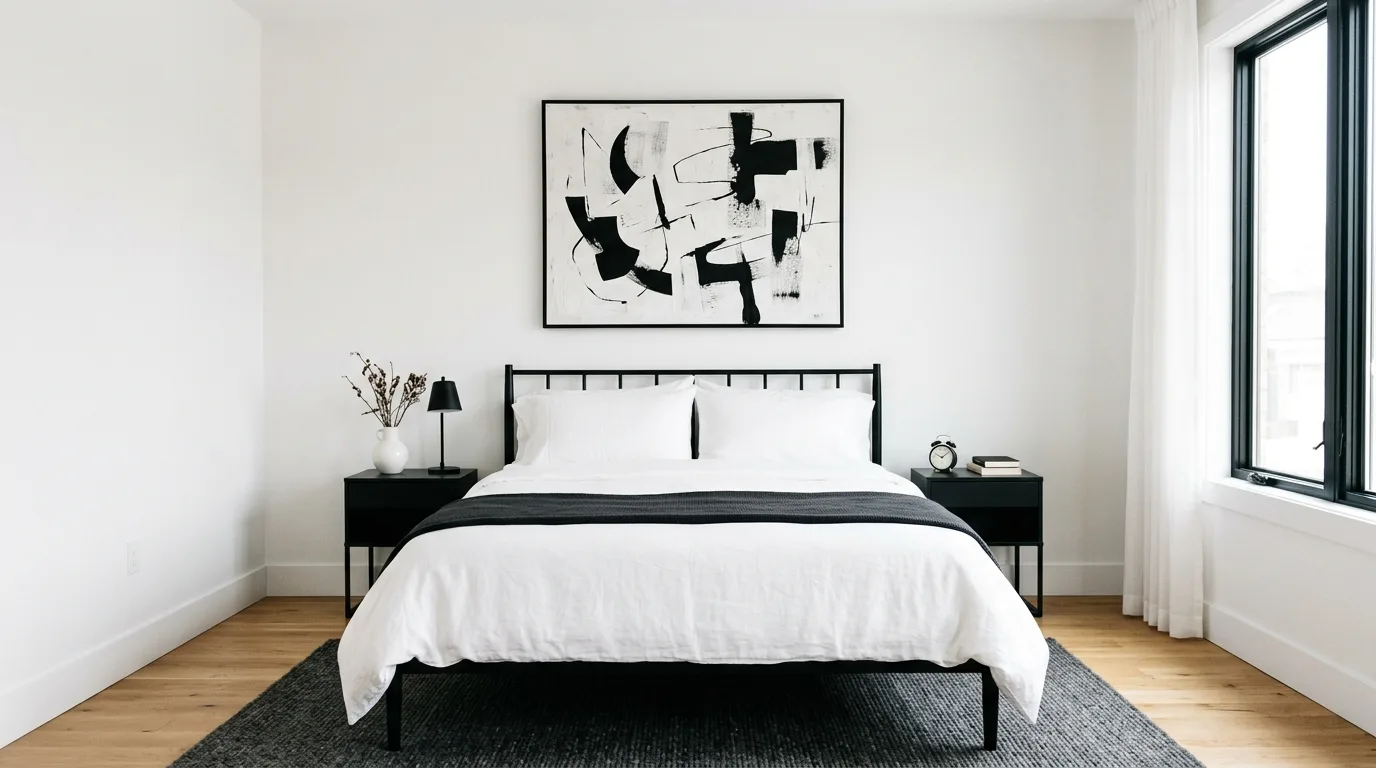 Keep the furniture silhouettes simple for 12 Stunning Modern Bedroom Ideas with Clean Lines and Calm Colors