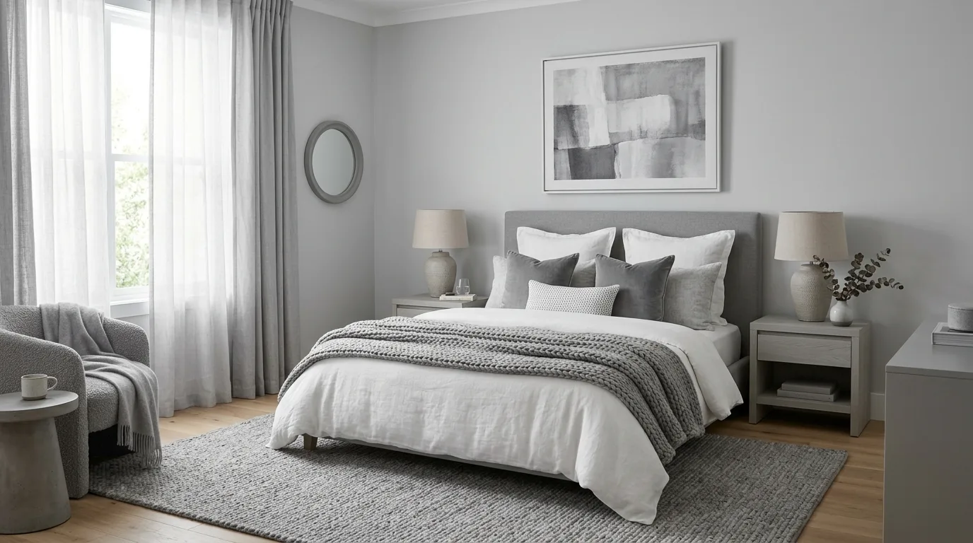 Add one restrained focal wall for 12 Stunning Modern Bedroom Ideas with Clean Lines and Calm Colors