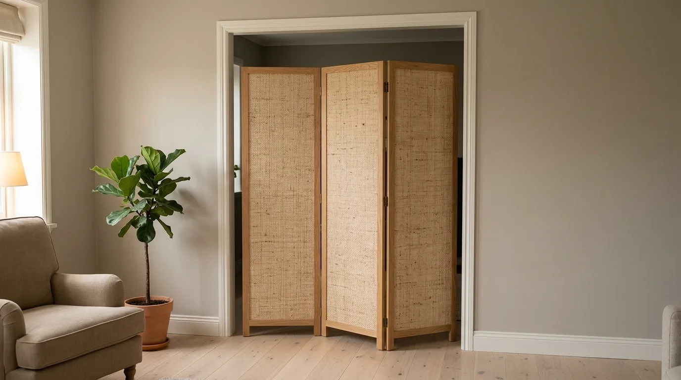 Use sliding panel systems for 10 Smart Temporary Door Ideas for Renters and Privacy