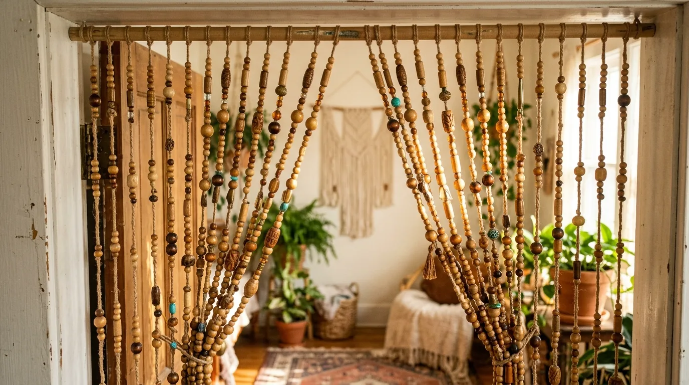 Consider a tension-rod setup for 10 Smart Temporary Door Ideas for Renters and Privacy