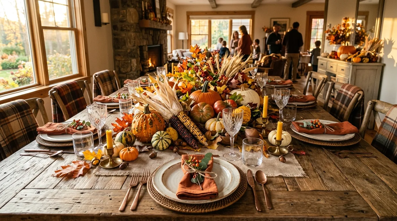 Repeat one element across the table for 13 Beautiful Thanksgiving Tablescape Ideas to Wow Your Guests