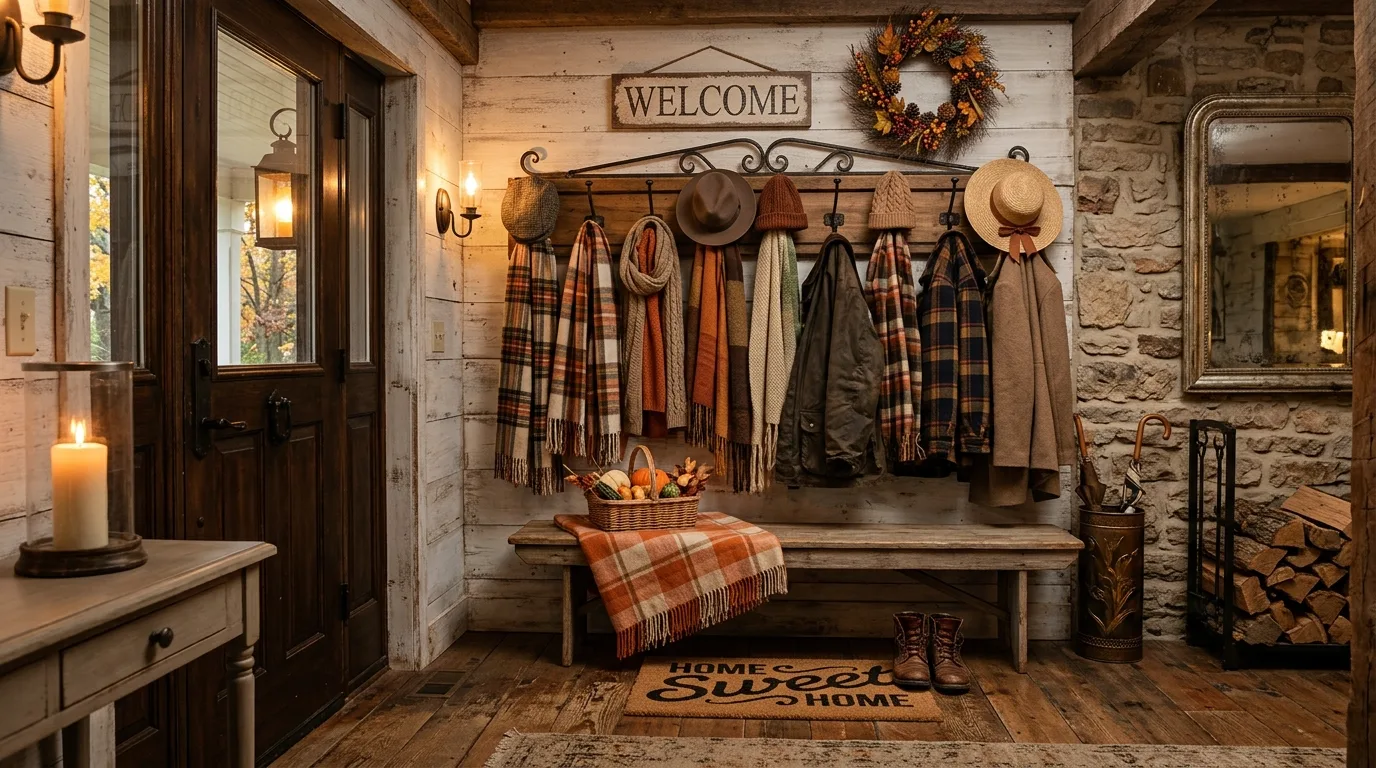 Create one cozy reading or sitting corner for 13 Timeless Vintage Fall Decor Ideas for a Nostalgic Autumn