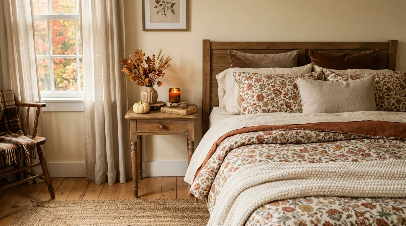 Keep colors warm and muted for 13 Timeless Vintage Fall Decor Ideas for a Nostalgic Autumn