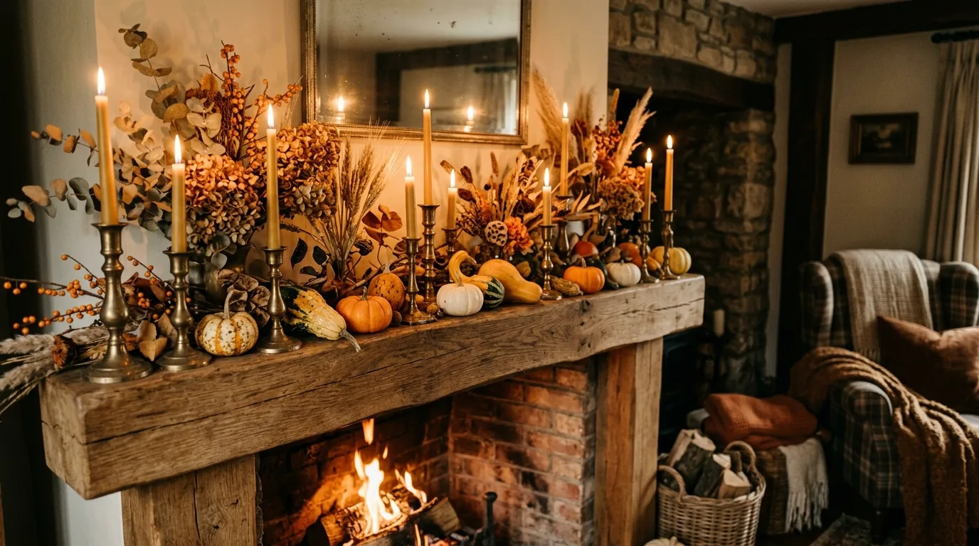 Use amber and vintage glass for 13 Timeless Vintage Fall Decor Ideas for a Nostalgic Autumn