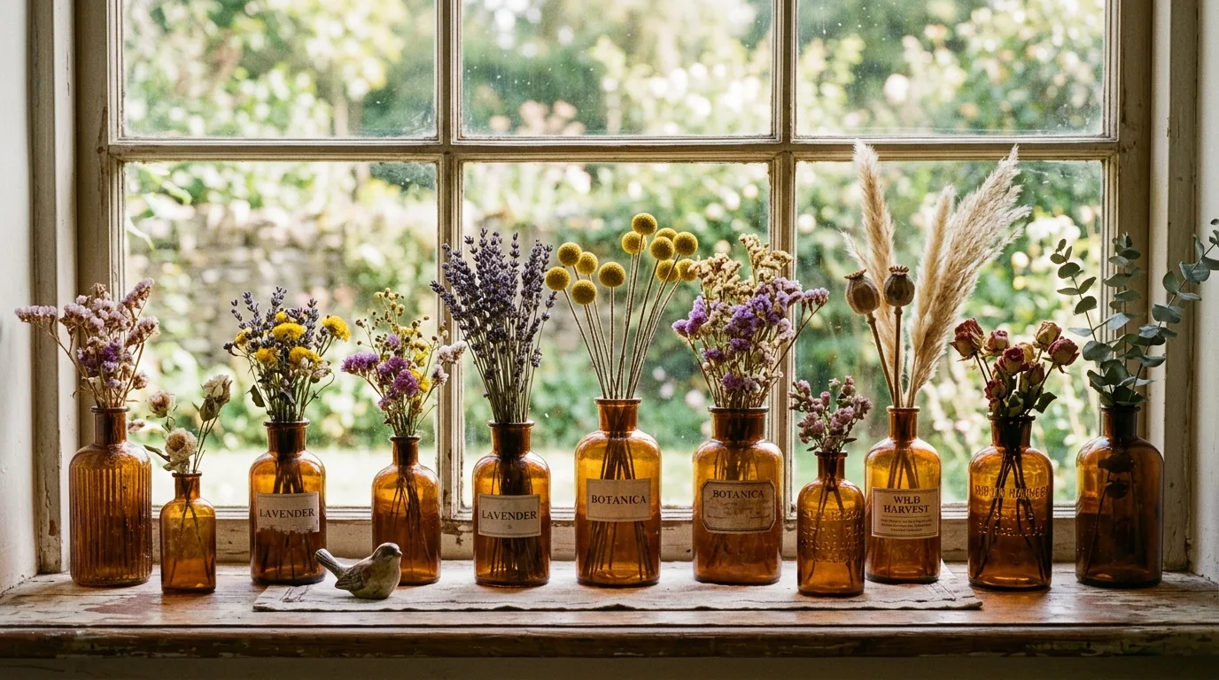 Bring in brass candle holders for 13 Timeless Vintage Fall Decor Ideas for a Nostalgic Autumn