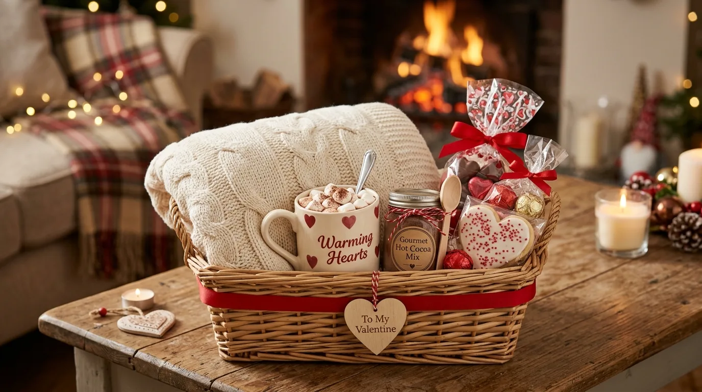 Try a movie-night basket for 14 Sweet Valentine's Basket Ideas for Kids and Loved Ones