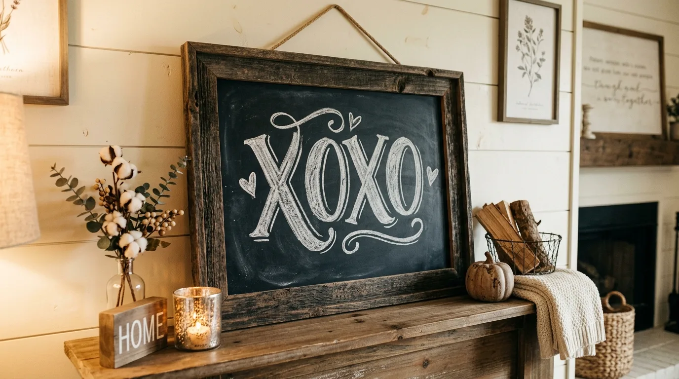 Use white chalk for a classic look for 11 Cute Valentine's Day Chalkboard Decor Ideas for a Love Note