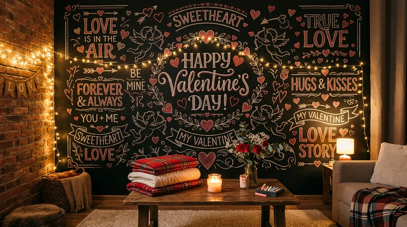 Create a mini chalkboard for the kitchen for 11 Cute Valentine's Day Chalkboard Decor Ideas for a Love Note