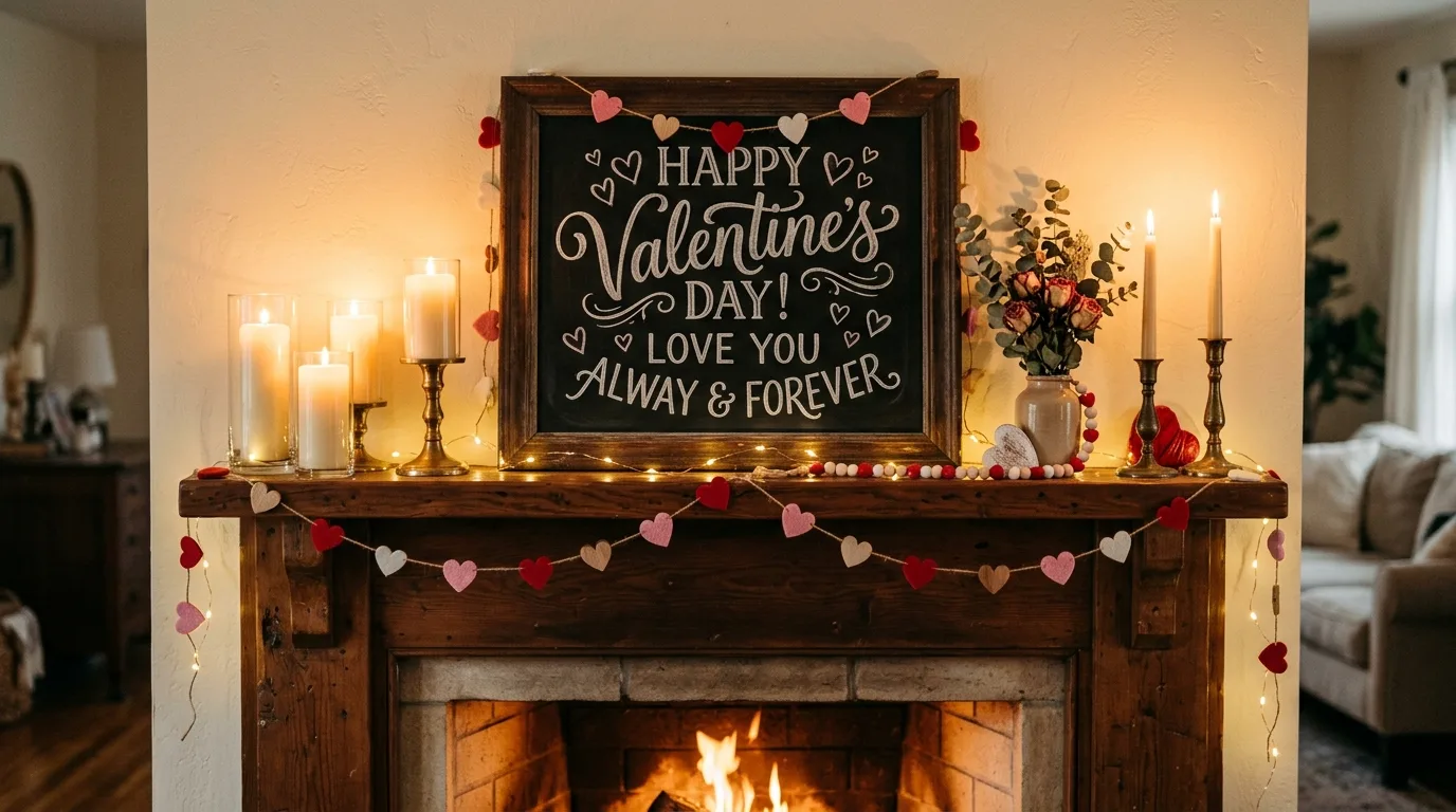 Style a dessert or drink station sign for 11 Cute Valentine's Day Chalkboard Decor Ideas for a Love Note