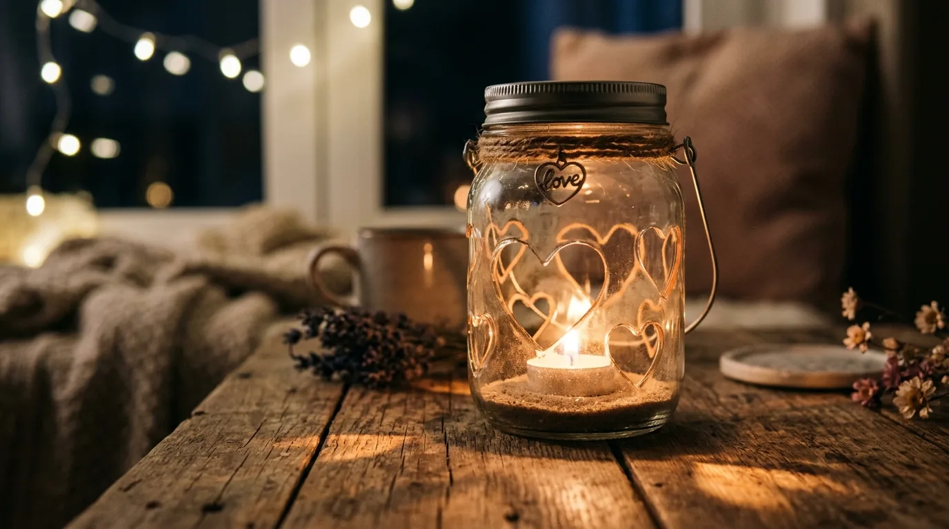 Use them in a Valentine's centerpiece for 14 Adorable Valentine's Day Mason Jar Craft Ideas for Decor
