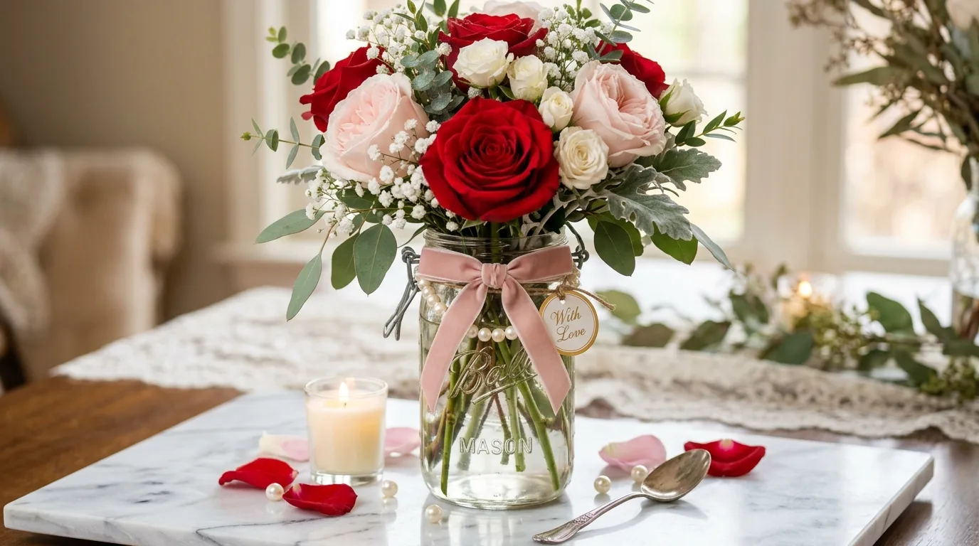 Make one into a message jar for 14 Adorable Valentine's Day Mason Jar Craft Ideas for Decor