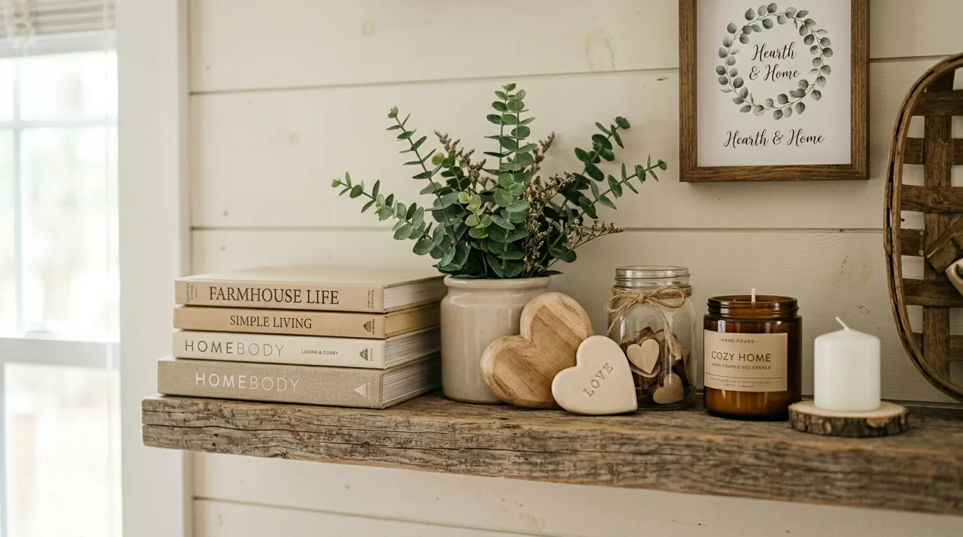Keep the room feeling warm, not cluttered for 13 Charming Valentine's Day Rustic Decor Ideas for Farmhouse Romance