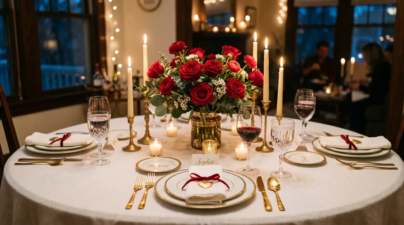 12 Lovely Valentine's Day Tablescape Ideas for a Romantic Dinner