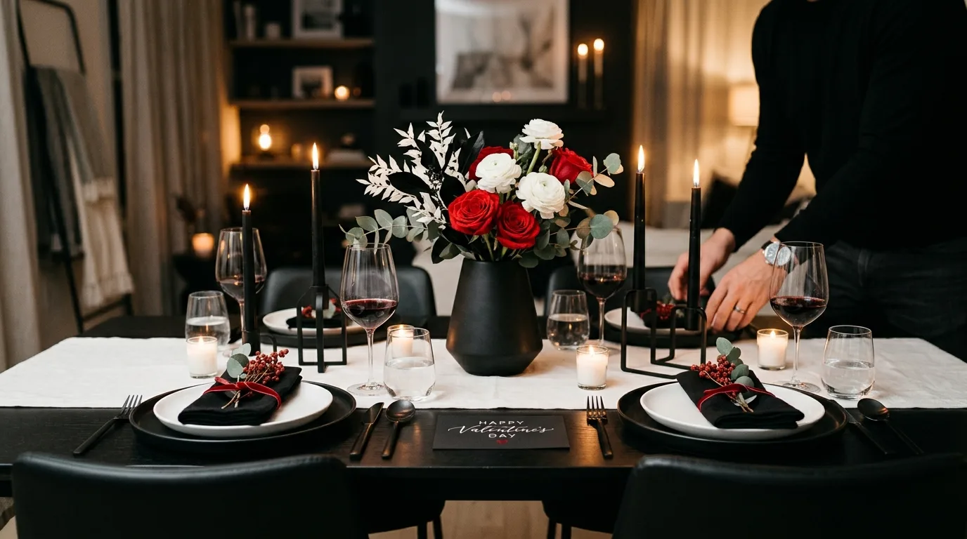 Aim for warm and personal for 12 Lovely Valentine's Day Tablescape Ideas for a Romantic Dinner