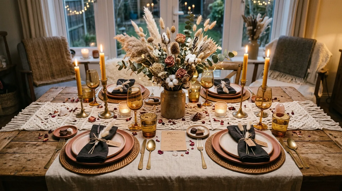 Add one personal note or place card for 12 Lovely Valentine's Day Tablescape Ideas for a Romantic Dinner