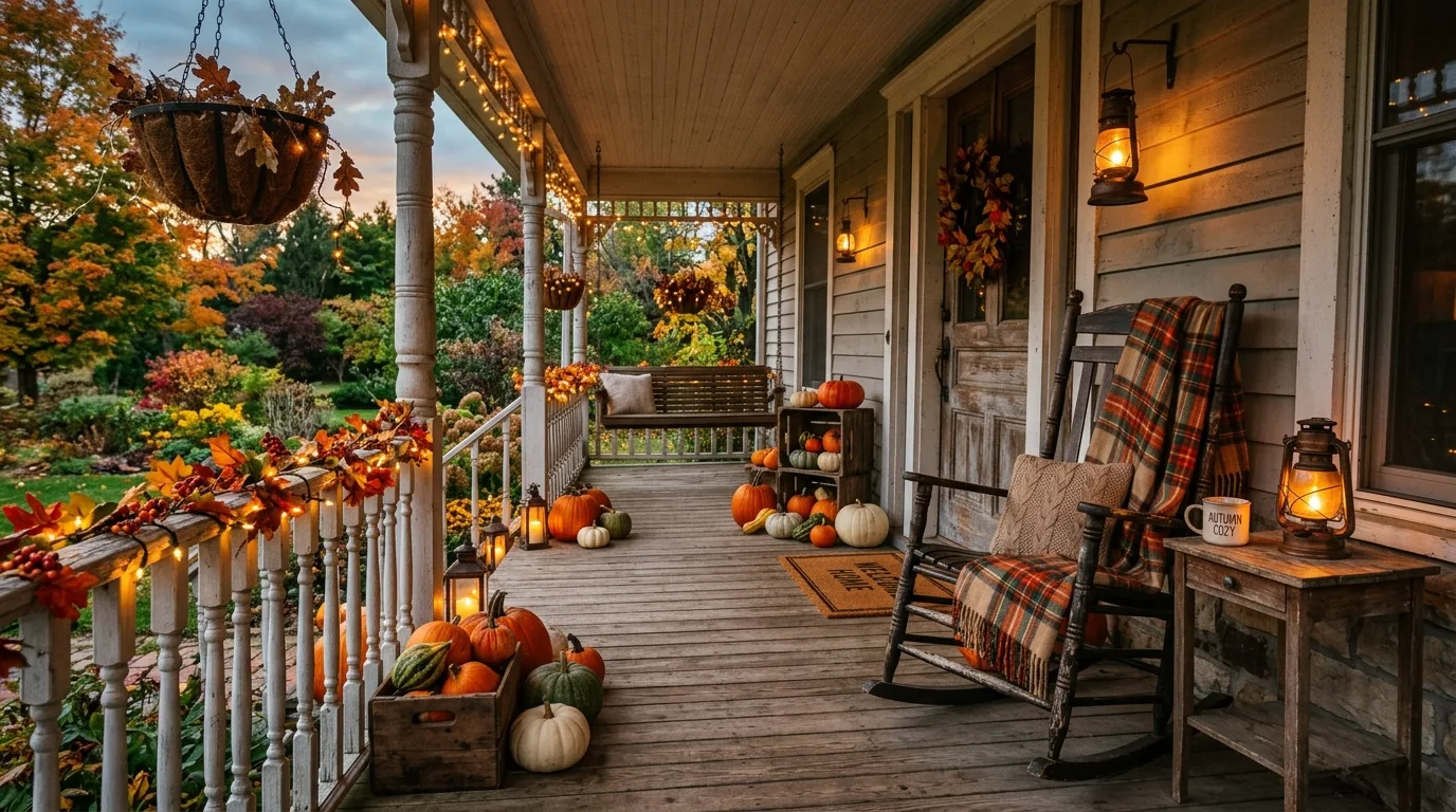 Let the lighting feel golden for 11 Stunning Vintage Fall Decor Ideas for Timeless Autumn Style