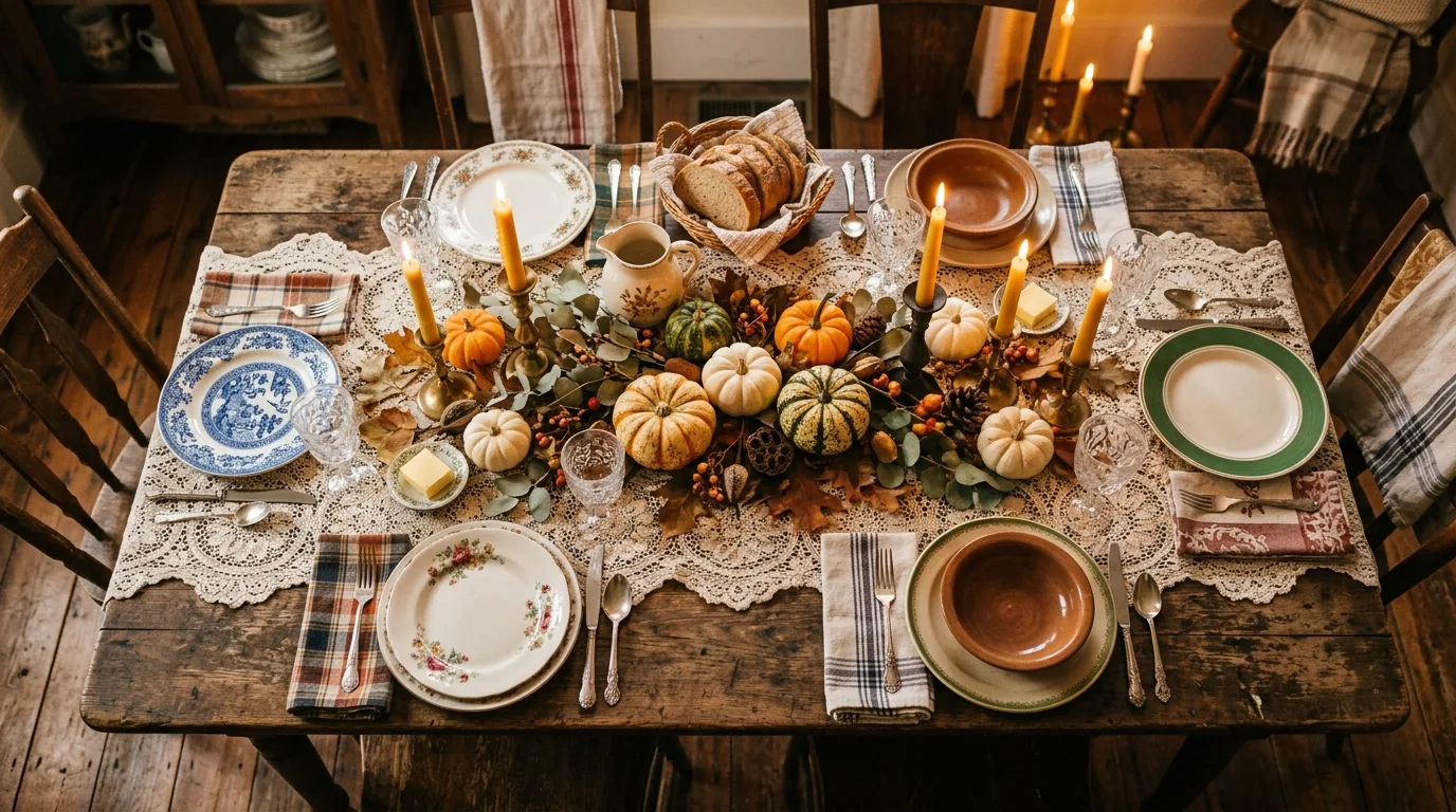 Bring in brass for warmth for 11 Stunning Vintage Fall Decor Ideas for Timeless Autumn Style