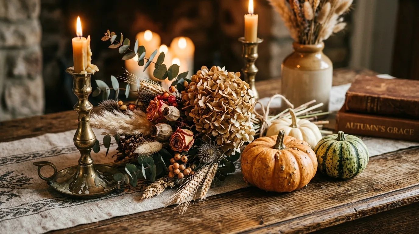 Use pumpkins in softer tones for 11 Stunning Vintage Fall Decor Ideas for Timeless Autumn Style