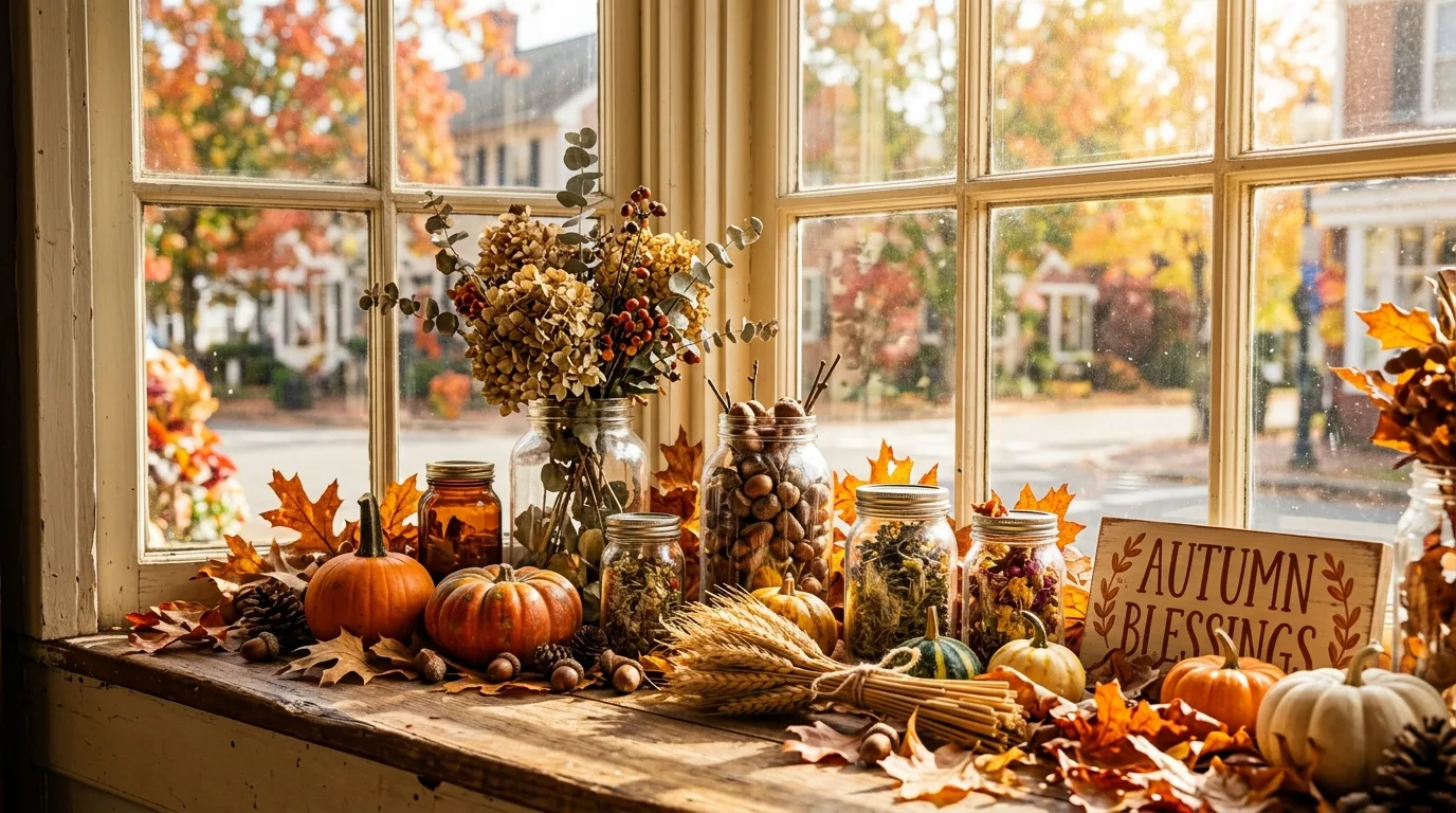 Decorate a dining table with restraint for 11 Stunning Vintage Fall Decor Ideas for Timeless Autumn Style