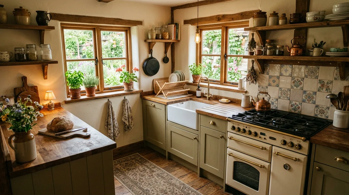 Choose a sink and stove with presence for 11 Wonderful Vintage Kitchen Designs with Timeless Charm