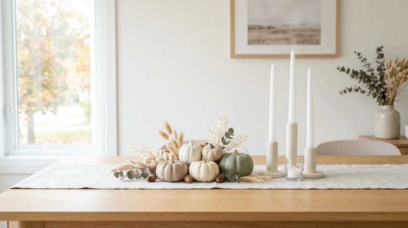 Add pumpkins beyond the table for 12 Warm Thanksgiving Decor Ideas for a Memorable Holiday