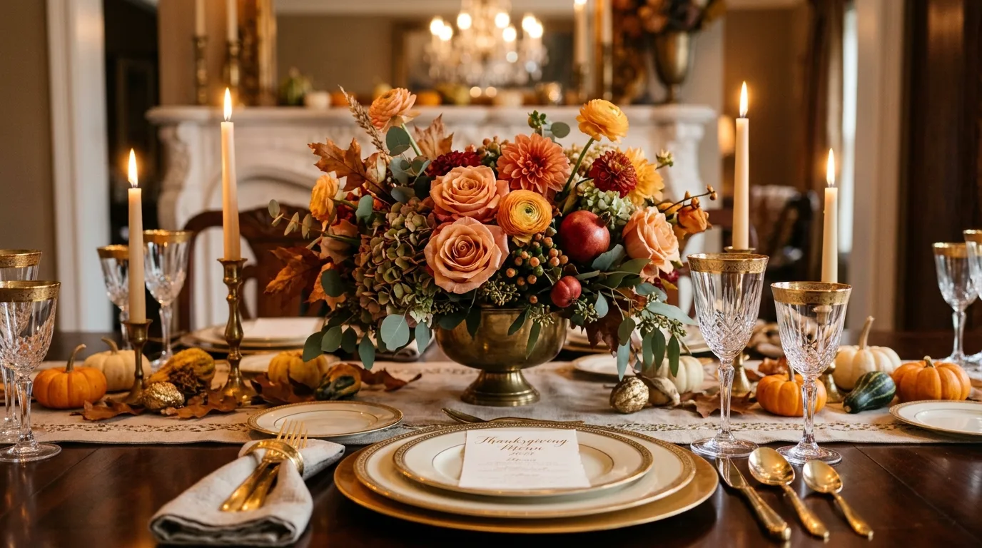 Use place settings that feel personal for 12 Warm Thanksgiving Decor Ideas for a Memorable Holiday