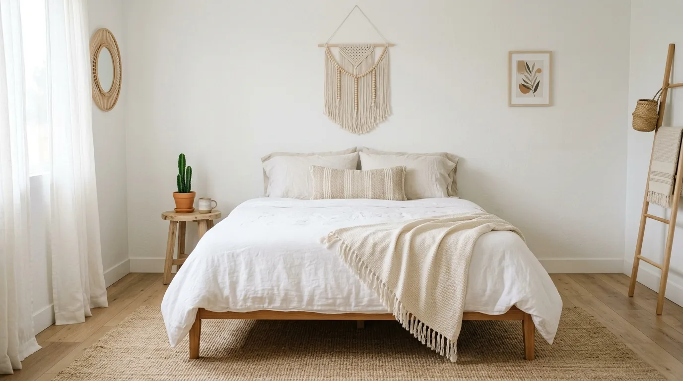 Bring in rustic wood furniture for 10 Trendy Western Boho Bedroom Ideas for Free-Spirited Style