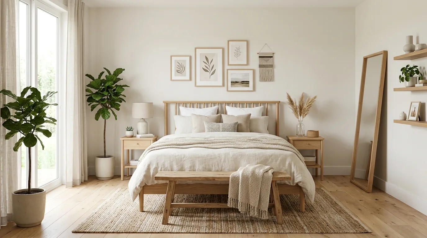 Use desert-inspired or abstract art for 10 Trendy Western Boho Bedroom Ideas for Free-Spirited Style