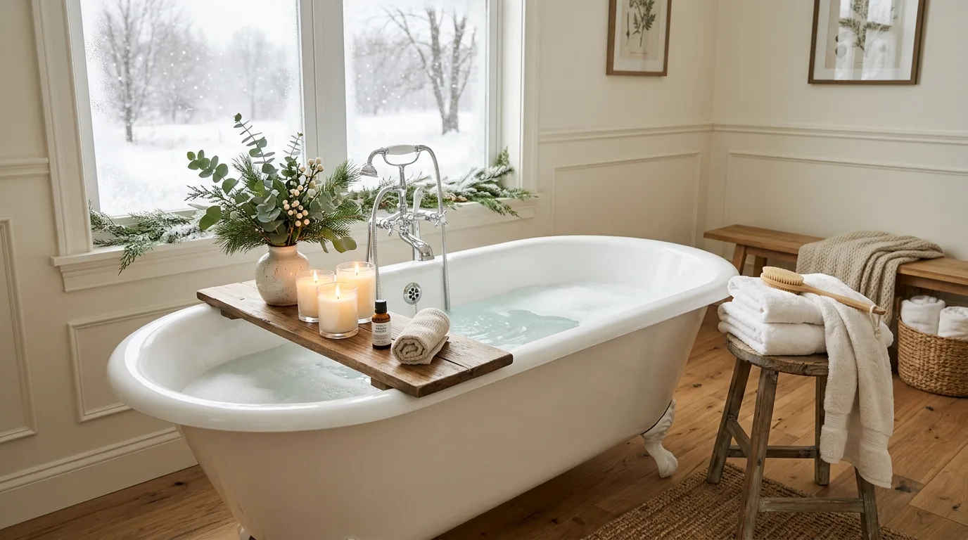 Swap in thicker bedding for 11 Serene Winter Decor Ideas to Enjoy the Cozy Season