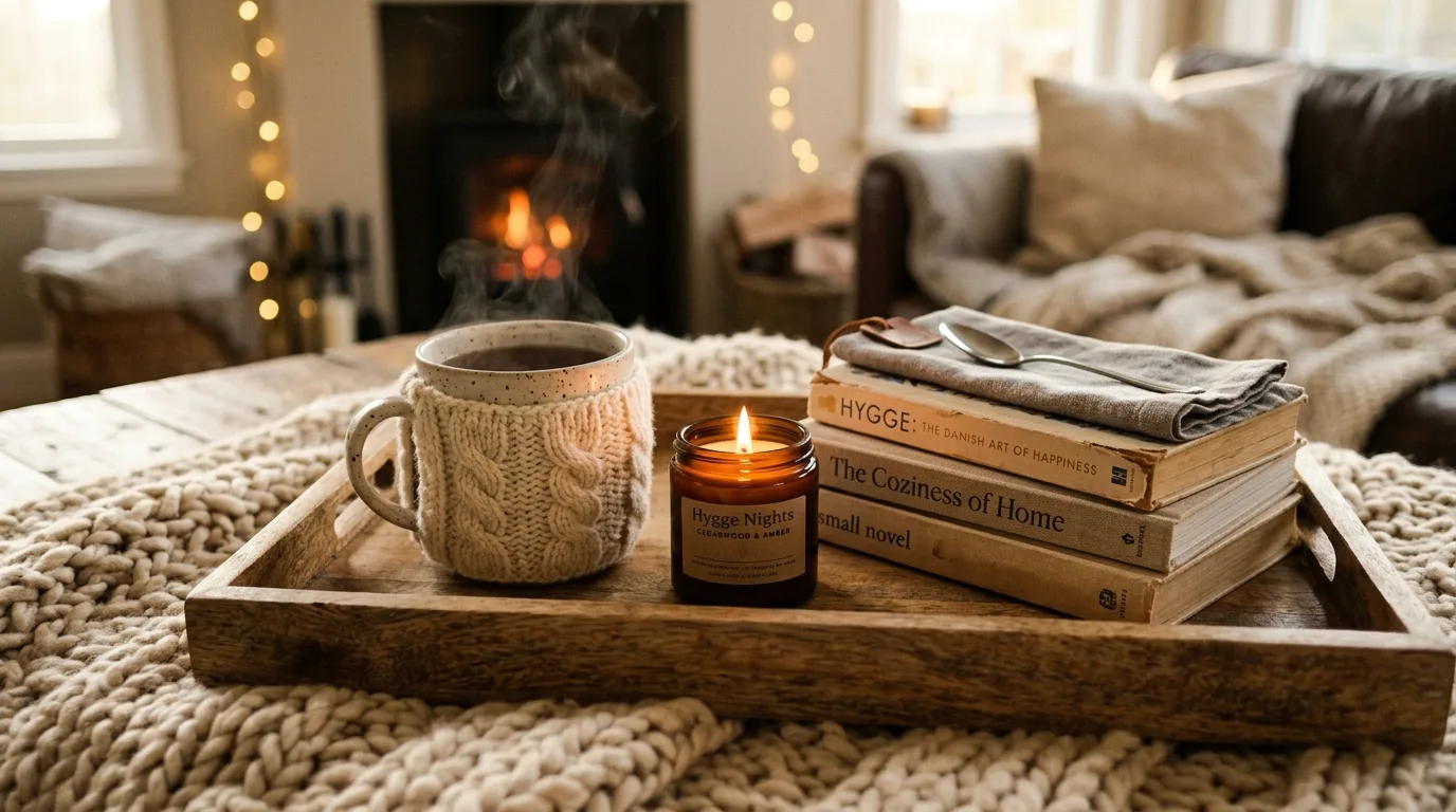 Try a lantern as the focal piece for 10 Cozy Winter Tray Decor Ideas for January Styling